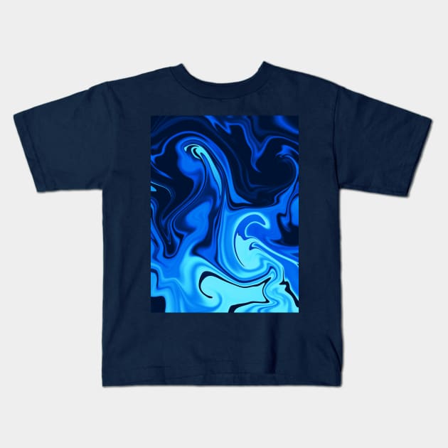 Blue silk Kids T-Shirt by Sinmara